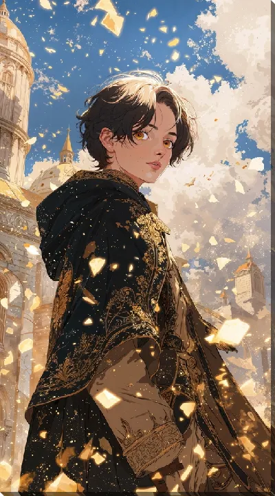 Картина маслом Аниме девушка №29