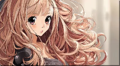 Картина маслом Аниме девушка №31