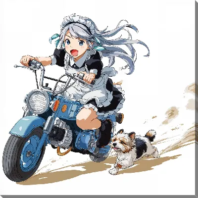 Картина маслом Аниме девушка №37