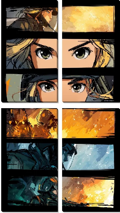 Модульная картина Аниме №18