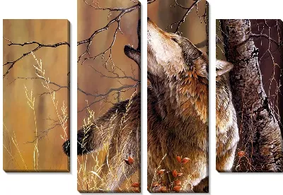 Модульная картина Волк (Wolf)