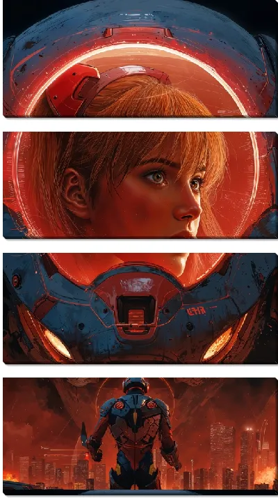 Модульная картина Аниме №37