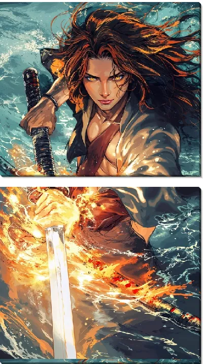 Модульная картина Аниме №58