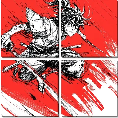 Модульная картина Аниме №64