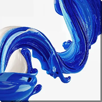 Картина маслом Сине белое №1