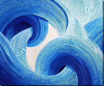 Картина маслом Сине белое №7