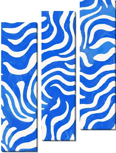 Модульная картина Сине белое №8