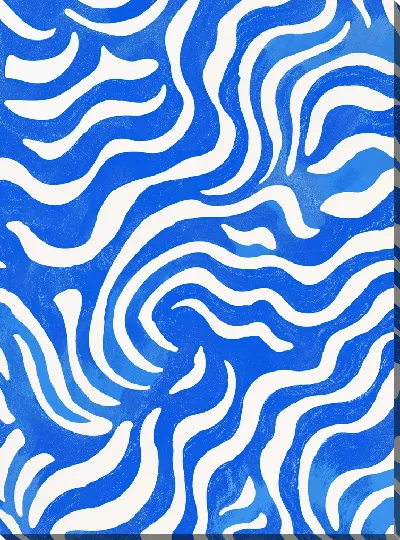 Картина маслом Сине белое №8