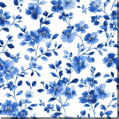 Картина маслом Сине белое №9