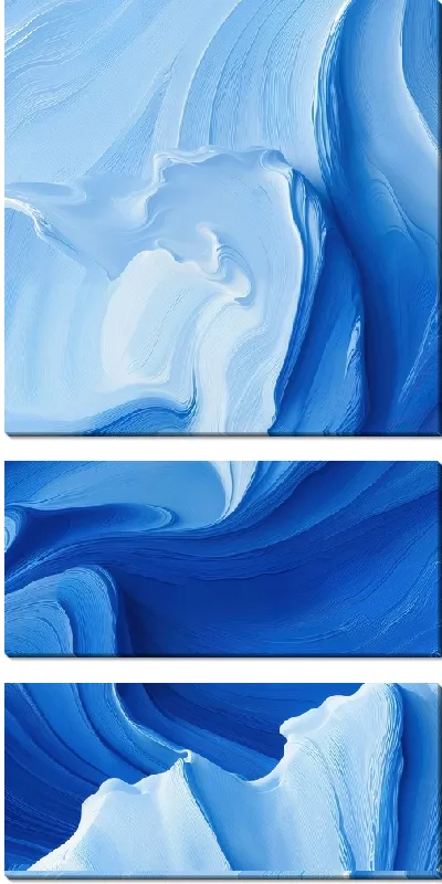 Модульная картина Сине белое №14