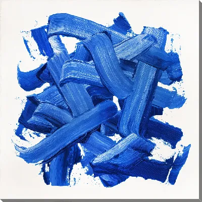 Картина маслом Сине белое №21