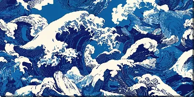 Картина маслом Сине белое №22