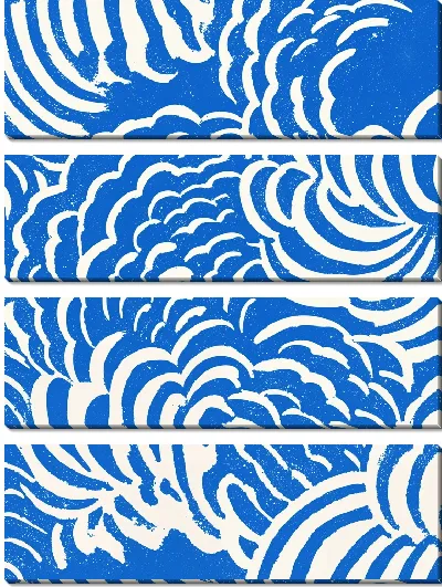 Модульная картина Сине белое №24