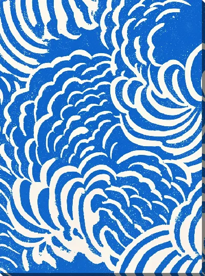 Картина маслом Сине белое №24