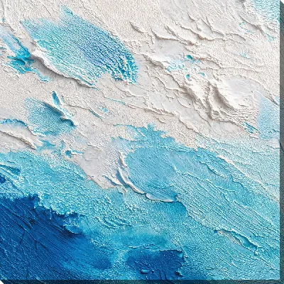 Картина маслом Сине белое №26