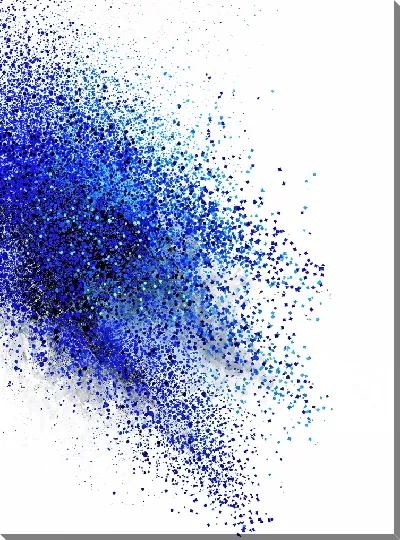 Картина маслом Сине белое №31