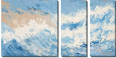 Модульная картина Сине белое №32