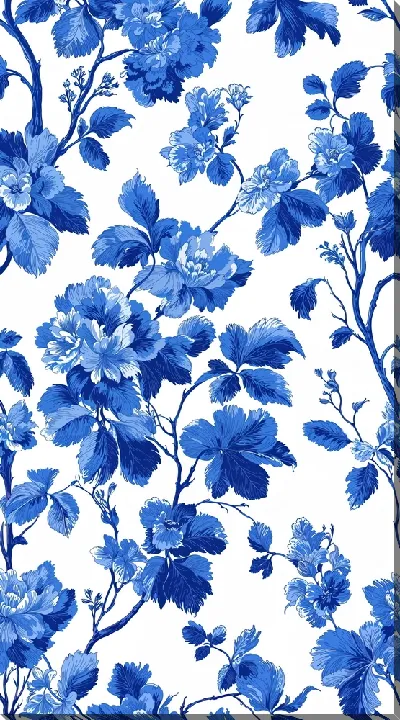 Картина маслом Сине белое №33