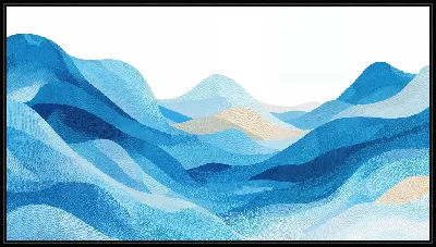 Картина Сине белое №34