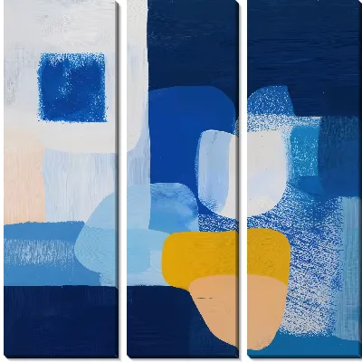 Модульная картина Сине белое №35
