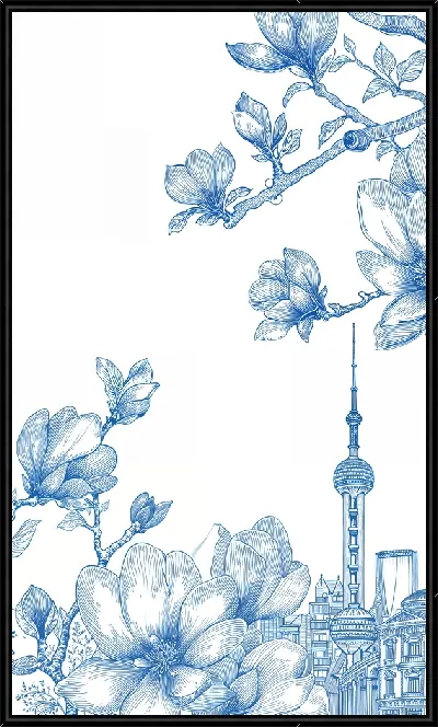 Картина Сине белое №37