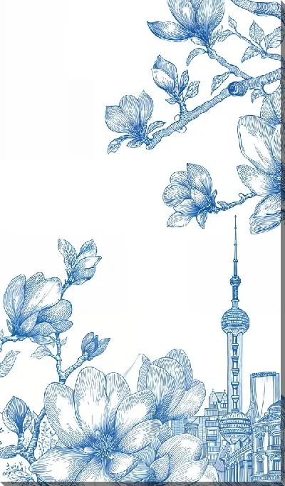 Постер Сине белое №37