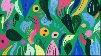 Картина маслом Зеленая абстракция №3