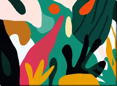 Картина маслом Зеленая абстракция №4