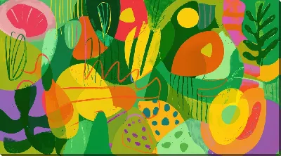 Картина маслом Зеленая абстракция №5