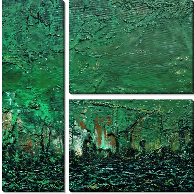 Модульная картина Зеленая абстракция №7