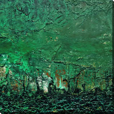 Картина маслом Зеленая абстракция №7