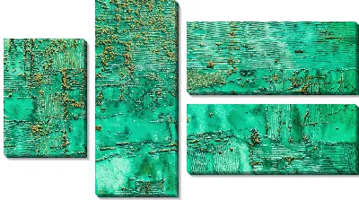 Модульная картина Зеленая абстракция №8