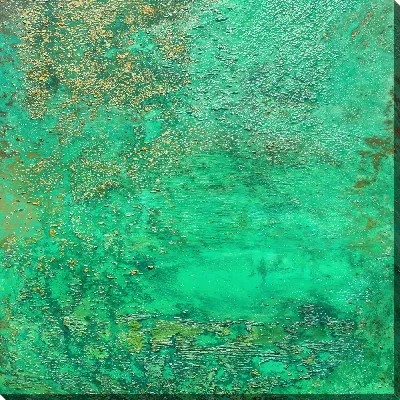 Картина маслом Зеленая абстракция №9