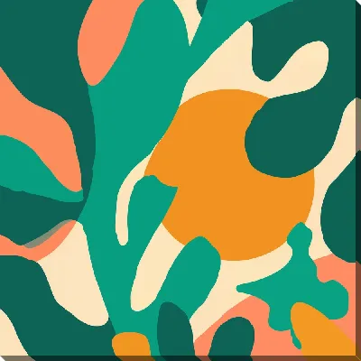 Картина маслом Зеленая абстракция №10