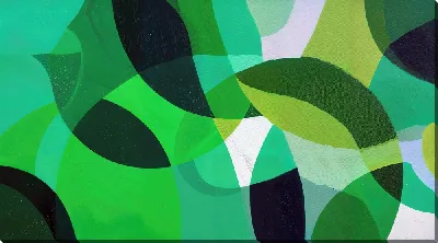 Картина маслом Зеленая абстракция №13