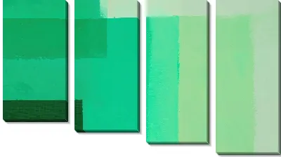 Модульная картина Зеленая абстракция №16