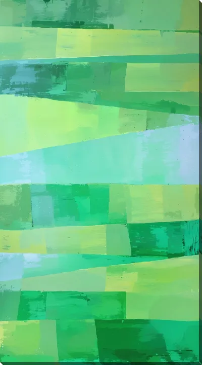 Картина маслом Зеленая абстракция №17
