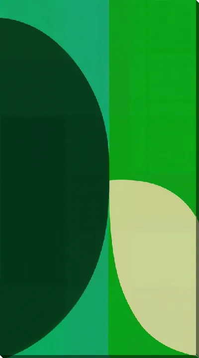 Картина маслом Зеленая абстракция №18