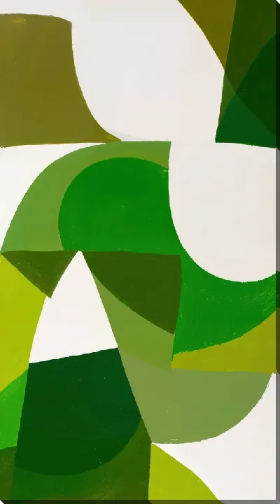 Картина маслом Зеленая абстракция №19