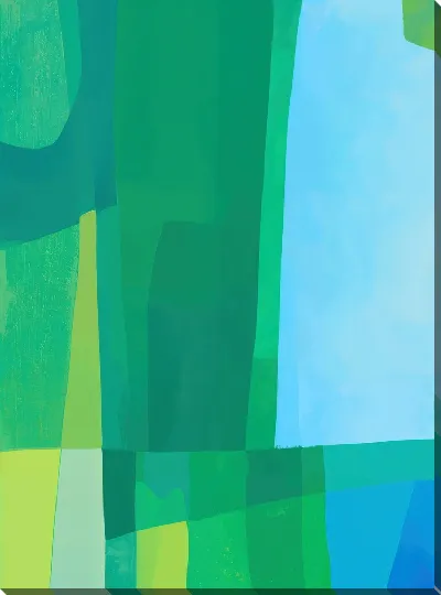 Картина маслом Зеленая абстракция №26