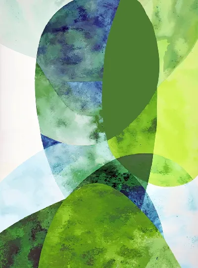 Плакат Зеленая абстракция №27