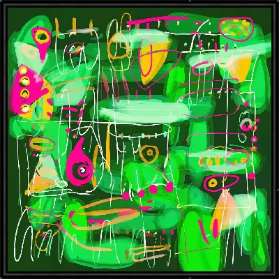 Картина Зеленая абстракция №32