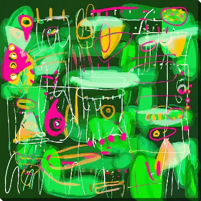 Постер Зеленая абстракция №32