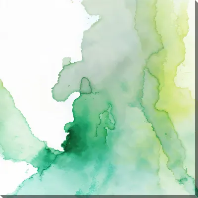 Картина маслом Зеленая абстракция №58