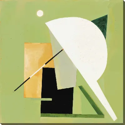 Картина маслом Зеленая абстракция №64