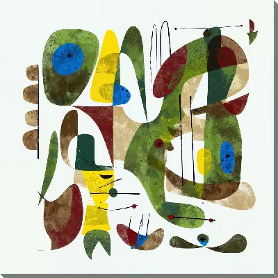 Картина маслом Зеленая абстракция №67