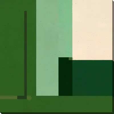 Картина маслом Зеленая абстракция №82