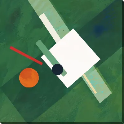 Картина маслом Зеленая абстракция №85