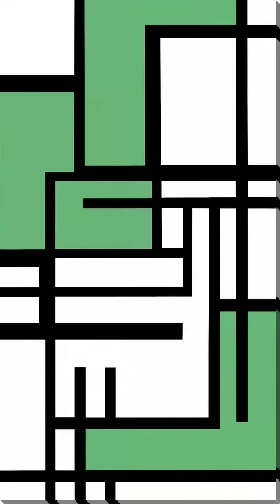 Картина маслом Зеленая абстракция №104