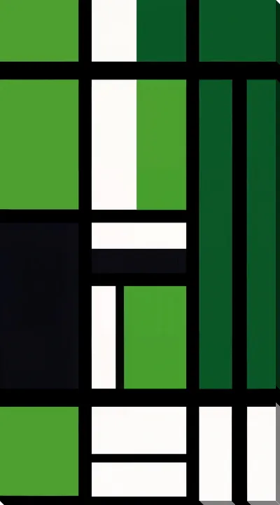 Картина маслом Зеленая абстракция №105